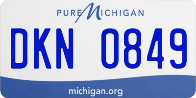 MI license plate DKN0849