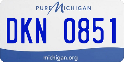 MI license plate DKN0851
