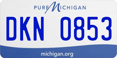 MI license plate DKN0853