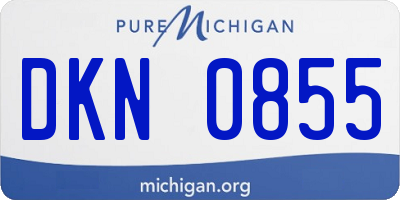 MI license plate DKN0855