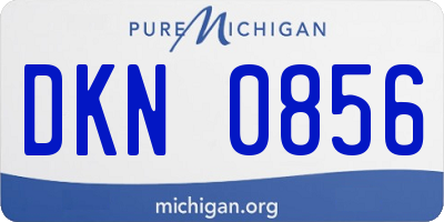 MI license plate DKN0856