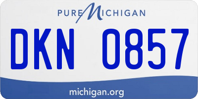 MI license plate DKN0857