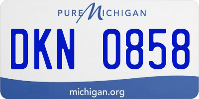 MI license plate DKN0858