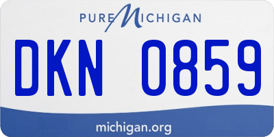 MI license plate DKN0859