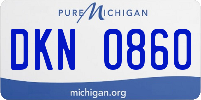 MI license plate DKN0860