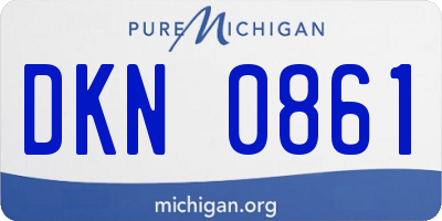 MI license plate DKN0861