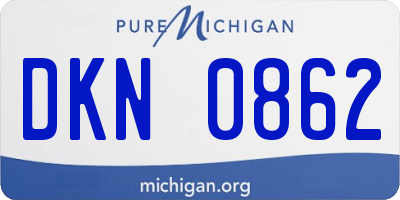 MI license plate DKN0862