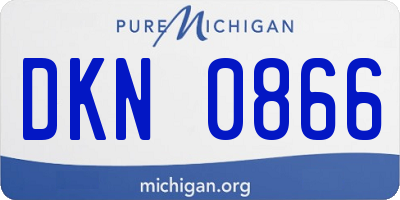 MI license plate DKN0866