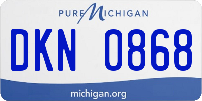 MI license plate DKN0868