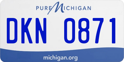 MI license plate DKN0871