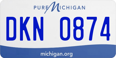 MI license plate DKN0874