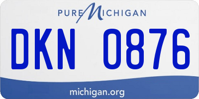 MI license plate DKN0876