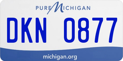 MI license plate DKN0877