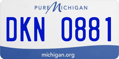 MI license plate DKN0881
