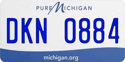 MI license plate DKN0884