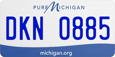 MI license plate DKN0885