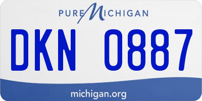 MI license plate DKN0887