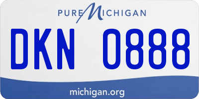 MI license plate DKN0888