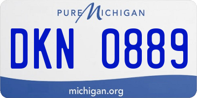 MI license plate DKN0889