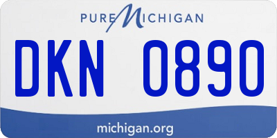 MI license plate DKN0890