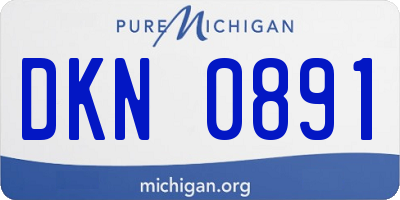 MI license plate DKN0891