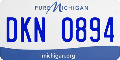 MI license plate DKN0894