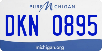 MI license plate DKN0895