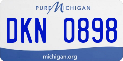MI license plate DKN0898