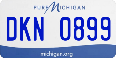 MI license plate DKN0899