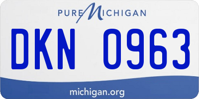 MI license plate DKN0963