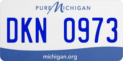 MI license plate DKN0973