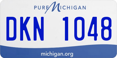MI license plate DKN1048