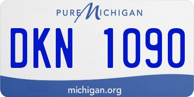 MI license plate DKN1090