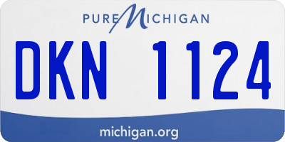 MI license plate DKN1124