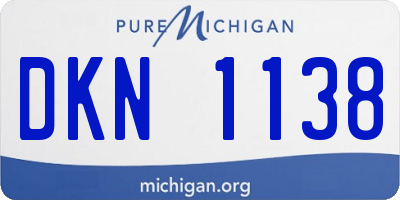 MI license plate DKN1138