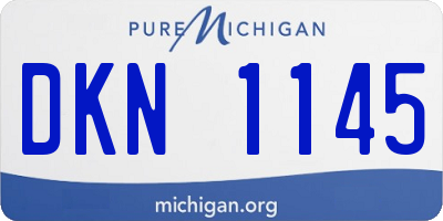 MI license plate DKN1145