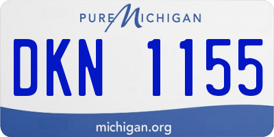 MI license plate DKN1155