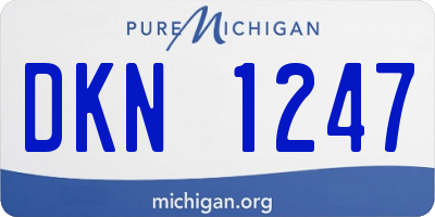 MI license plate DKN1247