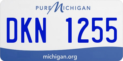 MI license plate DKN1255