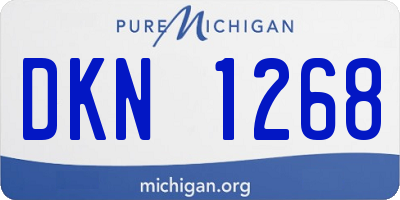 MI license plate DKN1268