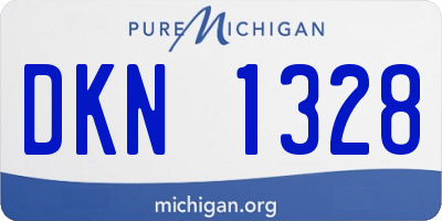MI license plate DKN1328