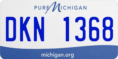 MI license plate DKN1368