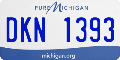 MI license plate DKN1393