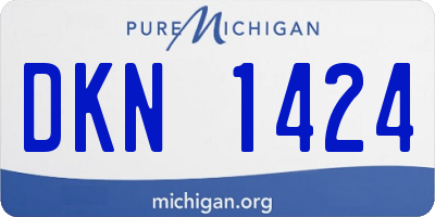 MI license plate DKN1424
