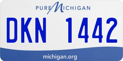 MI license plate DKN1442