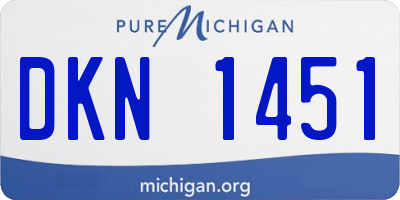 MI license plate DKN1451