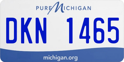 MI license plate DKN1465
