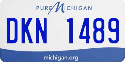 MI license plate DKN1489