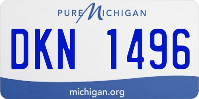 MI license plate DKN1496