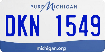 MI license plate DKN1549